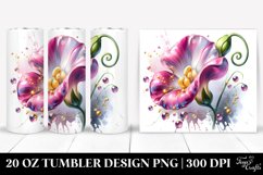 20 Oz Tumbler Sublimation | Glossy Sweet Pea with Golden Product Image 1