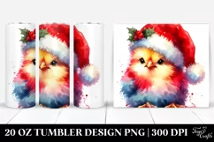 Colorful Chicken in Santa Hat 20 Oz Tumbler Product Image 1