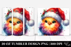 Cute Chicken with Santa Hat 20 Oz Tumbler Product Image 1