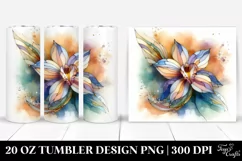 Stained Orchid Watercolor 20 Oz Tumbler Product Image 1
