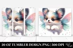 Cute Watercolor Papillon | 20 oz Tumbler Product Image 1