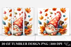 Gnome Autumn Leaves Tumbler Product Image 1