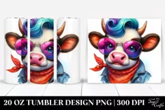 Cute Baby Cow Playing | 20 oz Tumbler Product Image 1