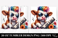 Cute Baby Cow Playing | 20 oz Tumbler Product Image 1