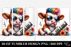 Cute Baby Cow Playing | 20 oz Tumbler Product Image 1