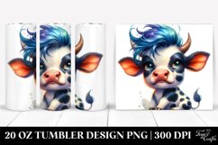 Cute Baby Cow Playing | 20 oz Tumbler Product Image 1