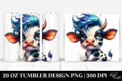 Cute Baby Cow Playing | 20 oz Tumbler Product Image 1