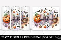 Washed Watercolor Style Halloween Image | 20 oz Tumbler Product Image 1
