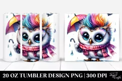 Cute Baby Owl Playing | 20 oz Tumbler Product Image 1