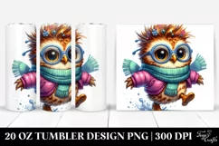 Cute Baby Owl Running | 20 oz Tumbler Product Image 1