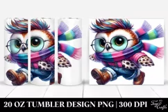 Cute Baby Owl Running | 20 oz Tumbler Product Image 1