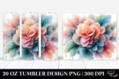 Abstract Begonia Watercolor 20 Oz Tumbler Product Image 1