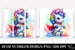 Colorful Baby Unicorn Hero. 20 Oz Tumbler Product Image 1