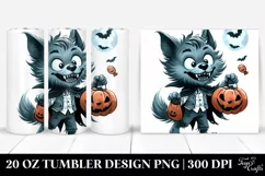 Simple Funny Halloween Werewolf 20 Oz Tumbler Product Image 1