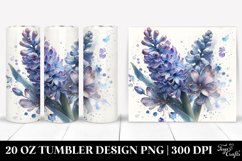 20 Oz Tumbler Sublimation | Detailed Hyacinth with Product Image 1