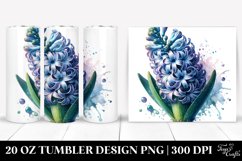 20 Oz Tumbler Sublimation | Detailed Hyacinth with Product Image 1