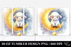 Digital Baby Lamb Snowflakes Tumbler Product Image 1