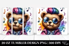 Cute Baby Bear Playing | 20 oz Tumbler Product Image 1