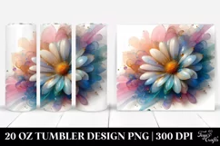 Abstract Vibrant Pastel Shiny Daisy | 20 oz Tumbler Product Image 1