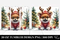 Expressive Baby Pomeranian Winter PNG Product Image 1