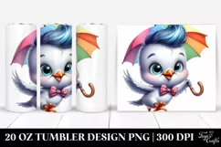 Cute Baby Dove Jumping 20 Oz Tumbler Product Image 1