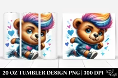 Cute Baby Bear Running | 20 oz Tumbler Product Image 1