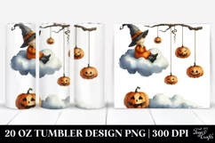 Watercolor Simple Halloween Image | 20 oz Tumbler Product Image 1