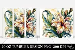 Stained Gladiolus Tumbler | 20 Oz Tumbler Product Image 1