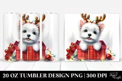 puppy in reindeer horns,png Product Image 1