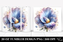 20 Oz Tumbler Sublimation | Glossy Sweet Pea with Golden Product Image 1