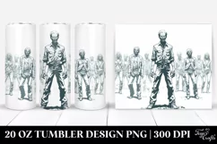 Simple Digital Painting Zombie | 20 oz Tumbler Product Image 1