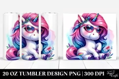 Cute Unicorn Sitting | 20 oz Tumbler Product Image 1