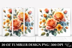 Colorful Gerbera Watercolor 20 Oz Tumbler Product Image 1