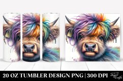 Cool Baby Highland Cow,Transparent PNG Product Image 1