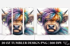 Cool Baby Highland Cow,Transparent PNG Product Image 1