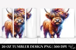 Cool Baby Highland Cow,Transparent PNG Product Image 1