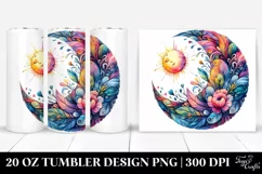 Vibrant Half Moon Clipart, High-Res 20 Oz Tumbler Product Image 1