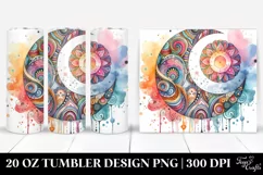 Vibrant Half Moon Clipart, High-Res 20 Oz Tumbler Product Image 1