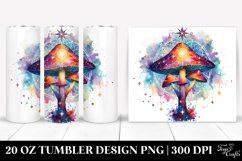 Magical Celestial Mushroom Watercolor 20 Oz Tumbler Product Image 1