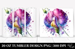 20 Oz Tumbler Sublimation | Glossy Sweet Pea with Golden Product Image 1