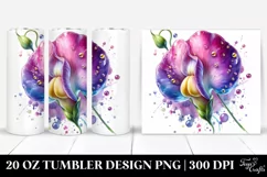 20 Oz Tumbler Sublimation | Glossy Sweet Pea with Golden Product Image 1