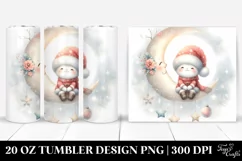 Vintage Santa Moon Tumbler Product Image 1