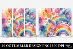 Colorful Pastel Rainbow Abstract | 20 oz Tumbler Product Image 1