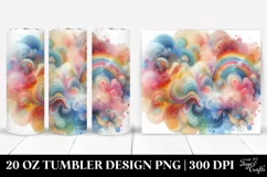 Colorful Pastel Rainbow Abstract | 20 oz Tumbler Product Image 1