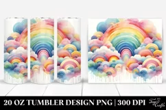 Colorful Pastel Rainbow Abstract | 20 oz Tumbler Product Image 1