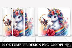 Colorful Baby Unicorn Bullfighting Ring. 20 Oz Tumbler Product Image 1
