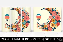 Colorful Retro Half Moon Flowers | 20 oz Tumbler Product Image 1