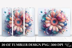 Abstract Vibrant Pastel Gerbera Tumbler | 20 oz Tumbler Product Image 1
