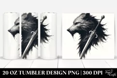 Simple Digital Painting Werewolf | 20 oz Tumbler Product Image 1