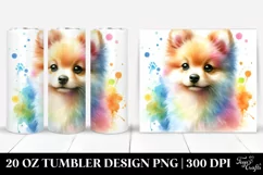 Cute Dog Watercolor Tumbler Product Image 1